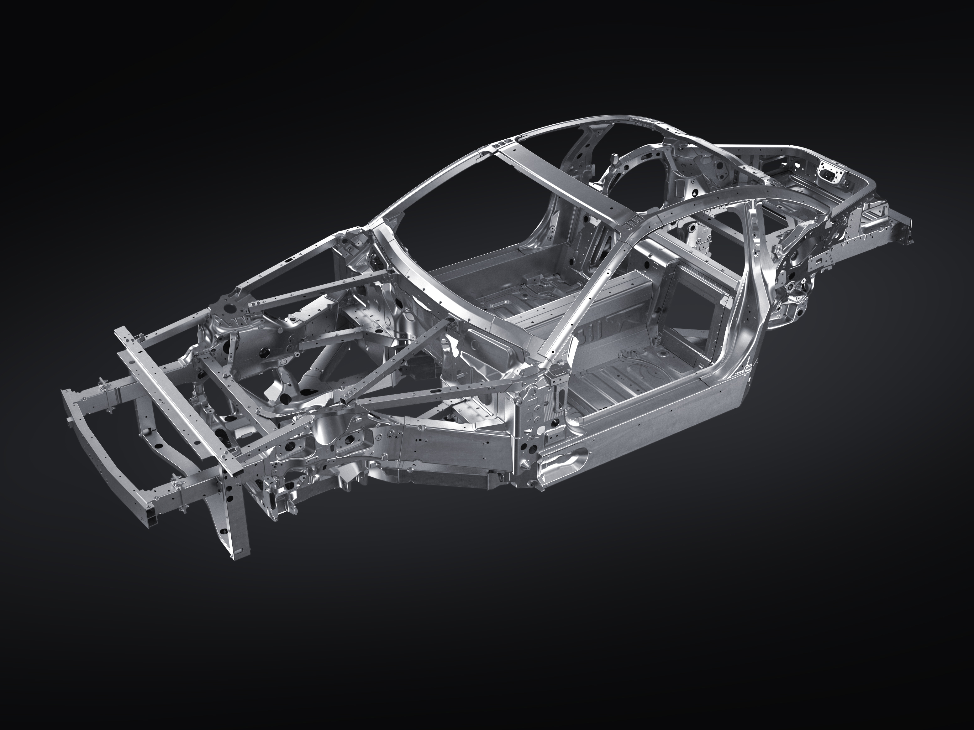 Toyota GR GT aluminum structure technical illustration